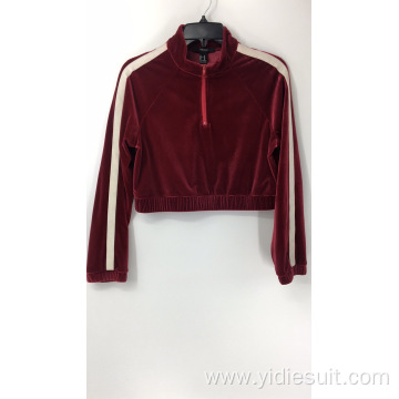 Women's Red Velet Long Sleeve Jacket